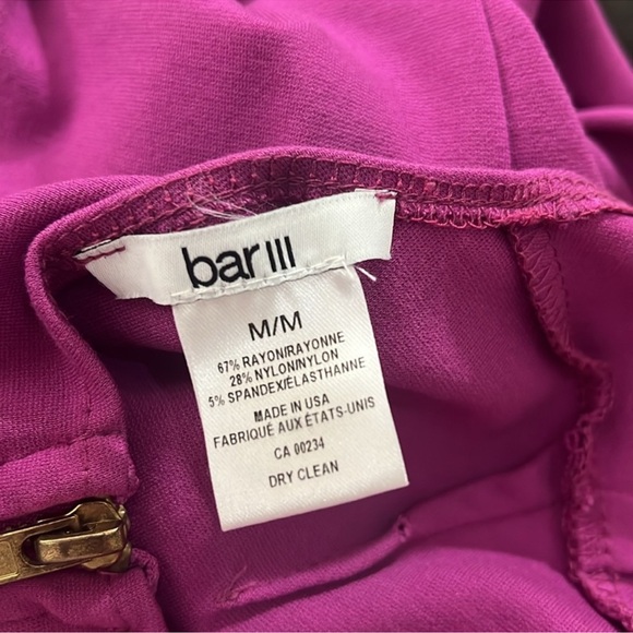 Bar III women’s midi dress purple pink size medium cap sleeves fitted sexy - Picture 4 of 4